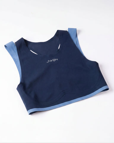 The Freeli Sports Bra - XS / Deep Navy / Slate Blue
